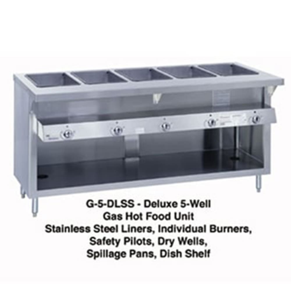 212-G2DLSSNG 32" Hot Food Table w/ (2) Wells & Cutting Board, Natural Gas