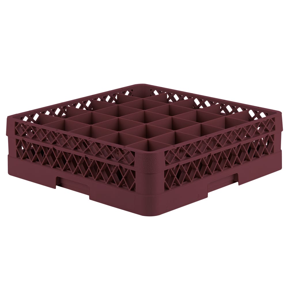 175-TR6B21 Rack-Master Glass Rack w/ (25) Compartments - (1) Extender, Burgundy