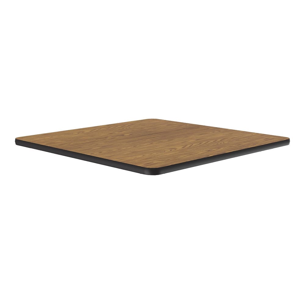 228-CT30S06 30" Square Cafe Breakroom Table Top, 1 1/4" High Pressure, Oak