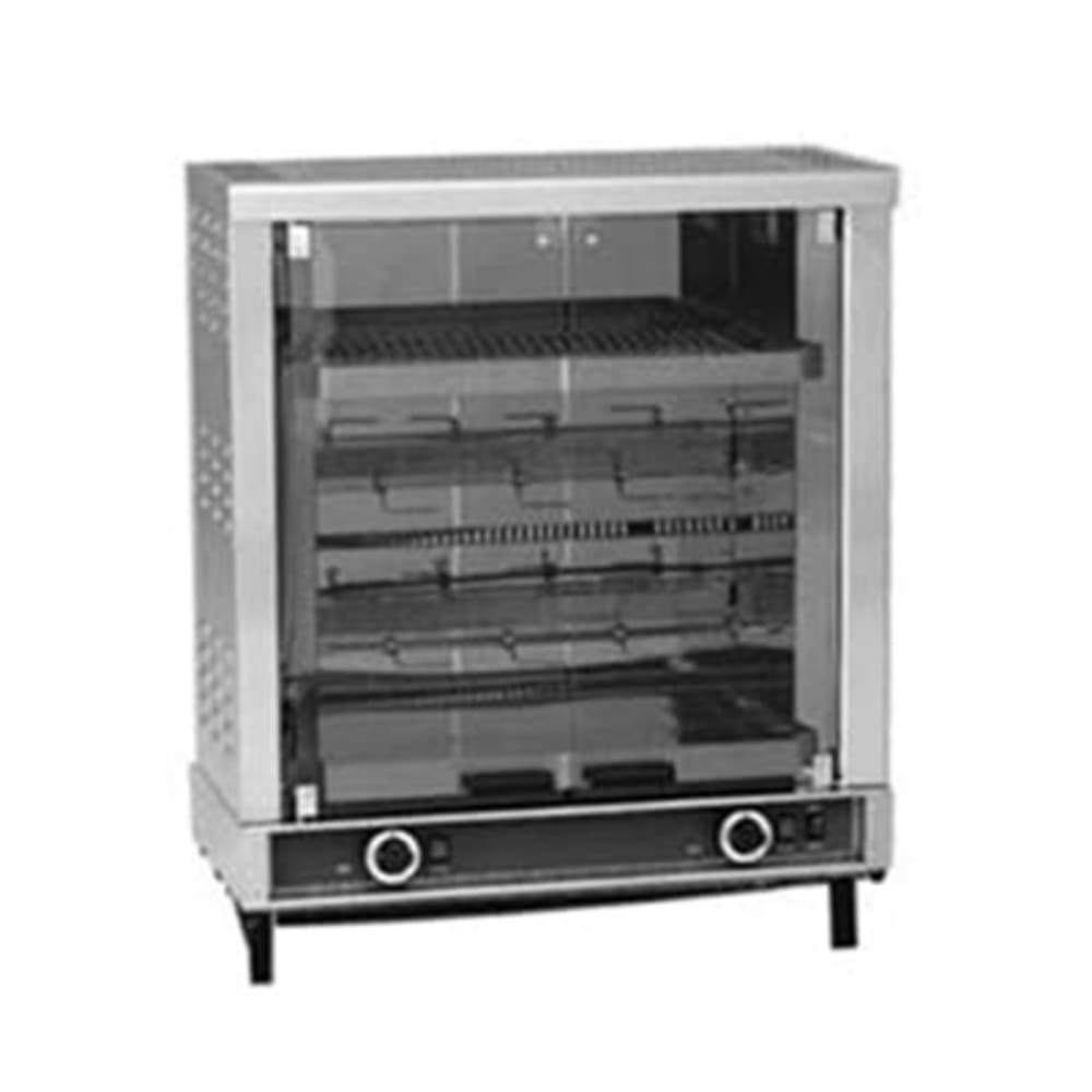 Equipex RBE-8/1 Electric 2 Spit Commercial Rotisserie, 208v/1ph