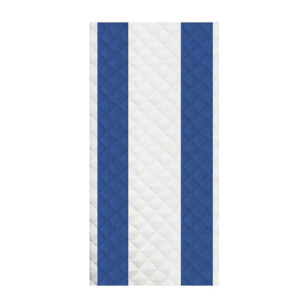 867-DMFM17WH 17" Disposable Flat Mop - Microfiber, White w/ Blue Stripe
