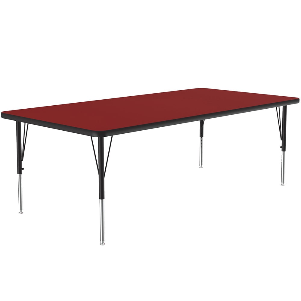 228-A3660REC35 Activity Table w/ 1 1/4" High Pressure Top, 60"W x 36"D, Red