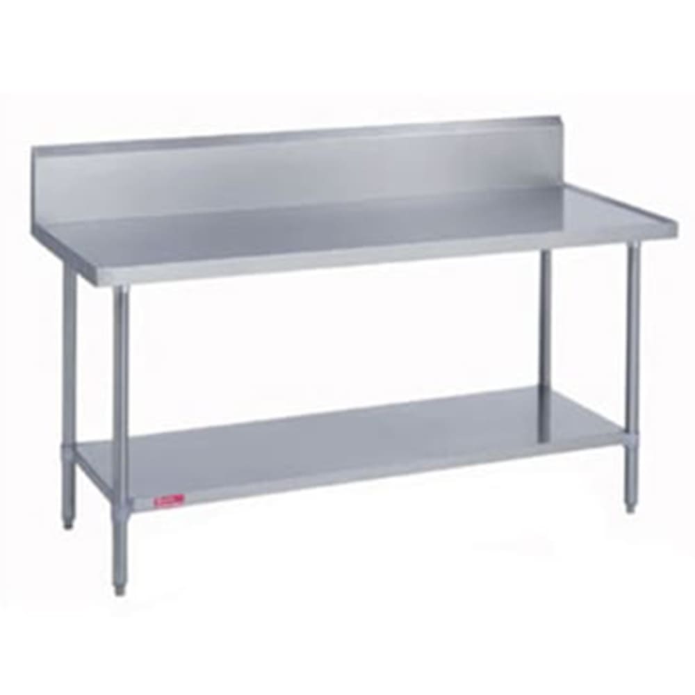 212-314S308410R 84" 14 ga Work Table w/ Undershelf & 300 Series Stainless Top, 9 1/2&quo...