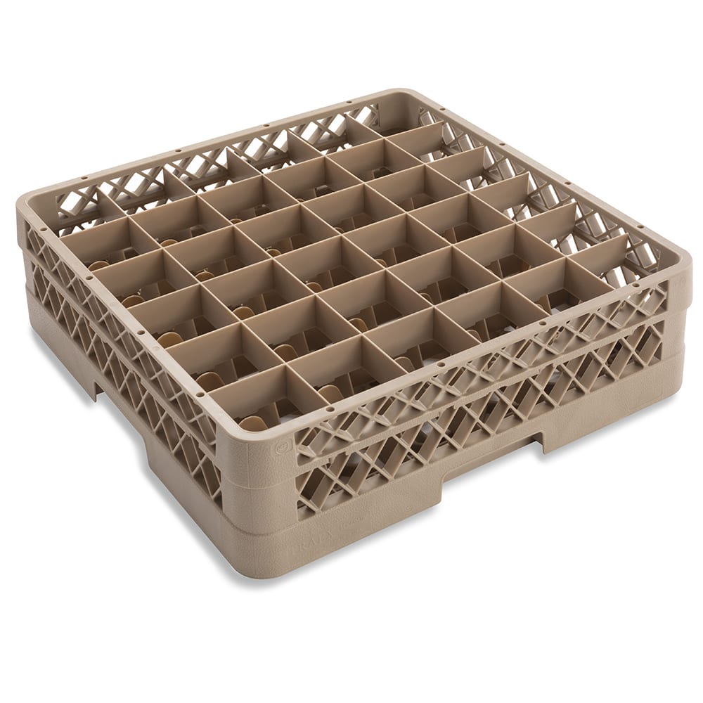 175-TR7C Traex® Glass Rack w/ (36) Compartments - (1) Extender, Beige