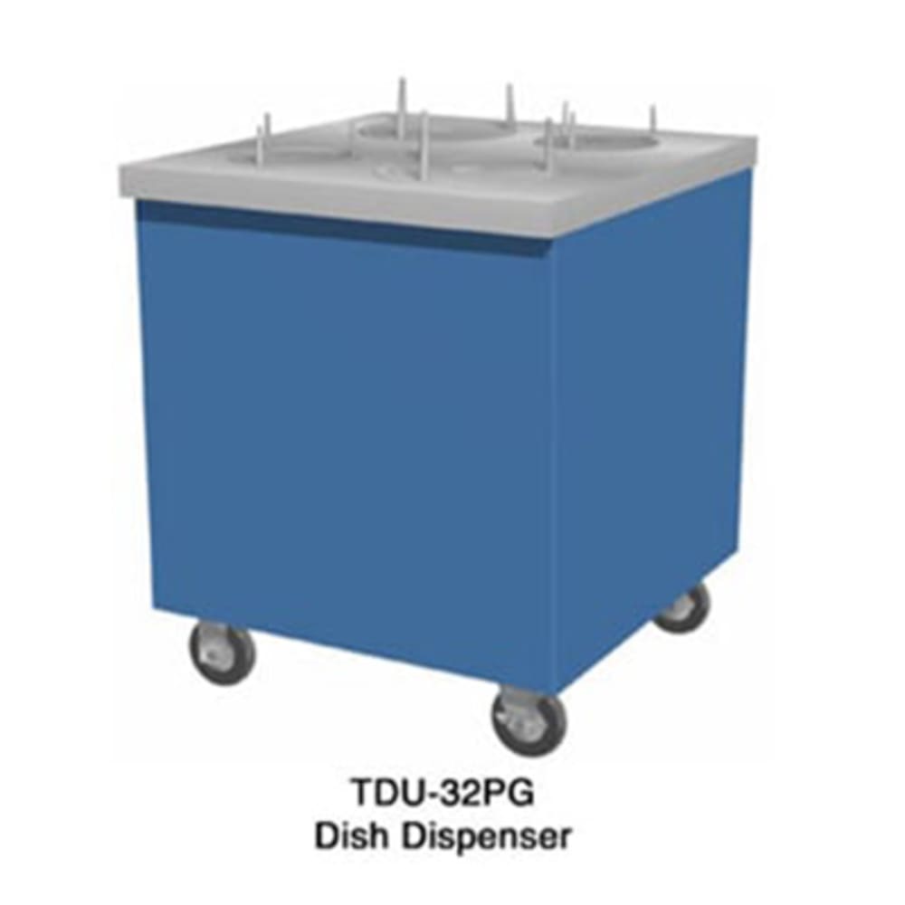 212-TDU46PG217101 46" Mobile Dish Dispenser w/ (3) Columns - Steel, Semi Gloss Black
