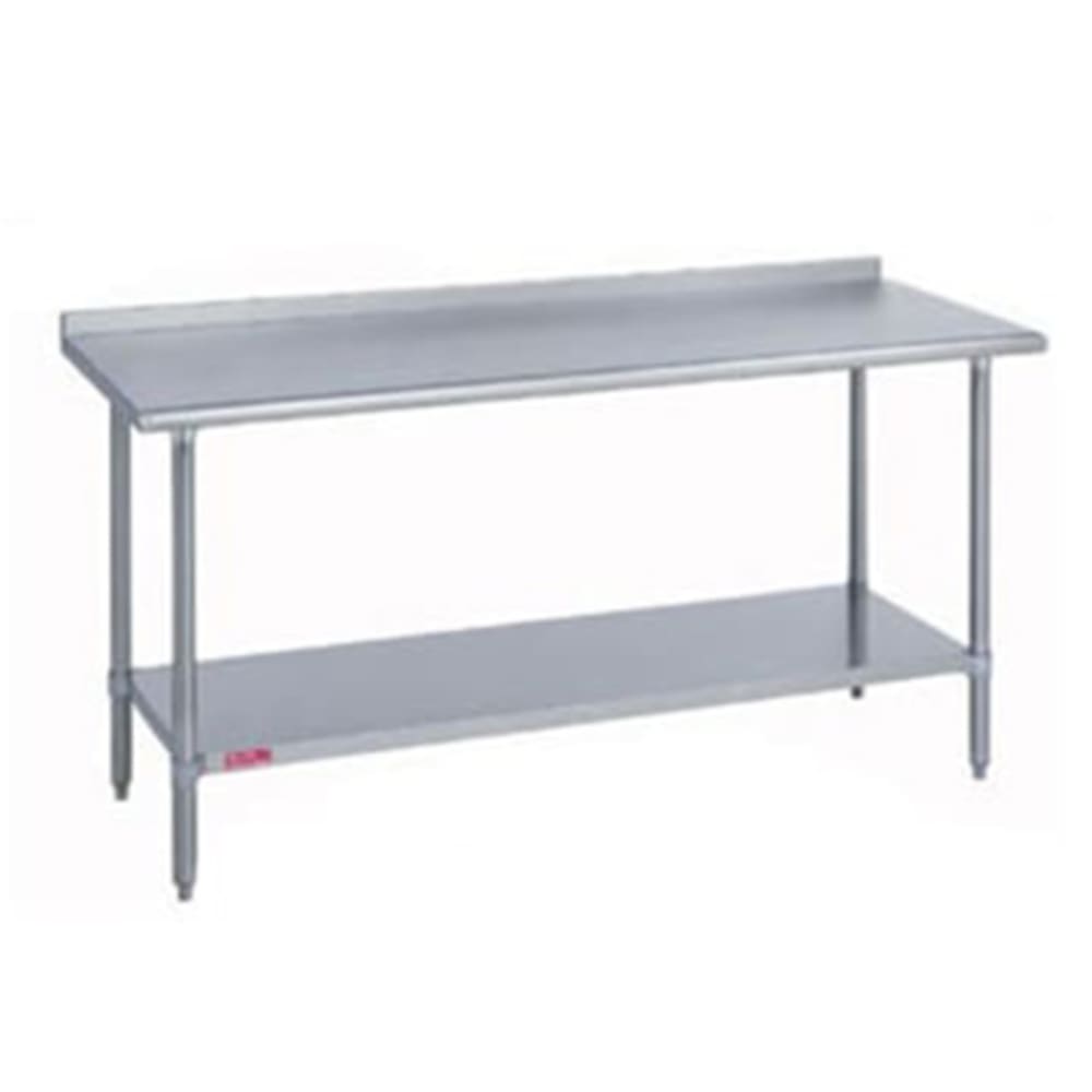 212-416S36842R 84" 16 ga Work Table w/ Undershelf & 400 Series Stainless Top, 1 1/8&quot...