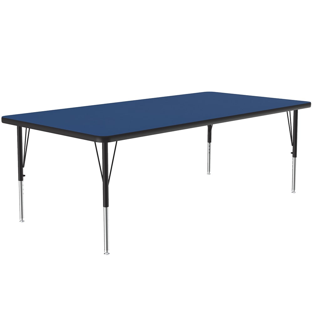 228-A3672REC37 Activity Table w/ 1 1/4" High Pressure Top, 72"W x 36"D, Blue