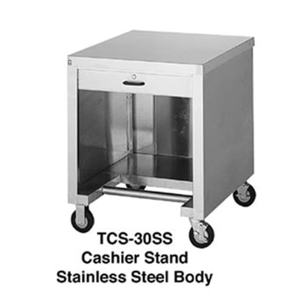 212-TCS30SS 30"W Cash Register Stand w/ Stainless Top, 36"H