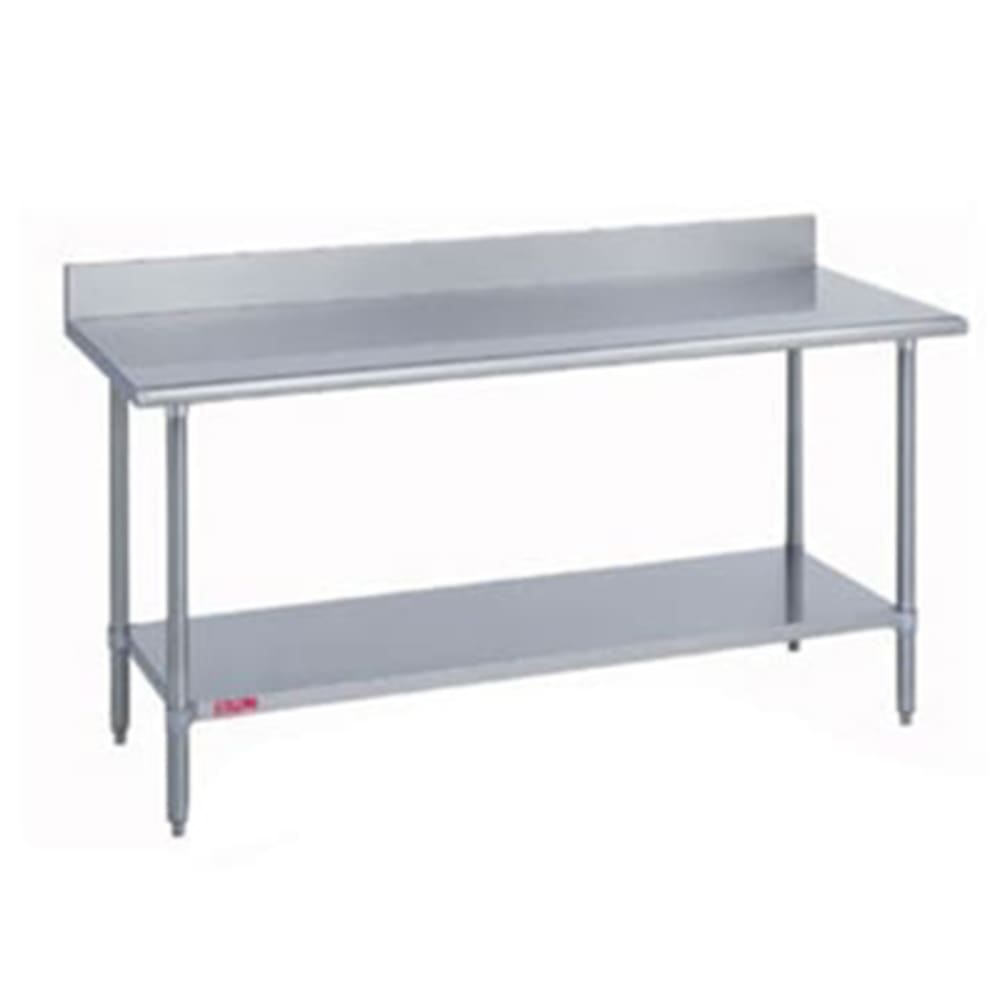 212-314S301445R 144" 14 ga Work Table w/ Undershelf & 300 Series Stainless Top, 4 3/5&qu...