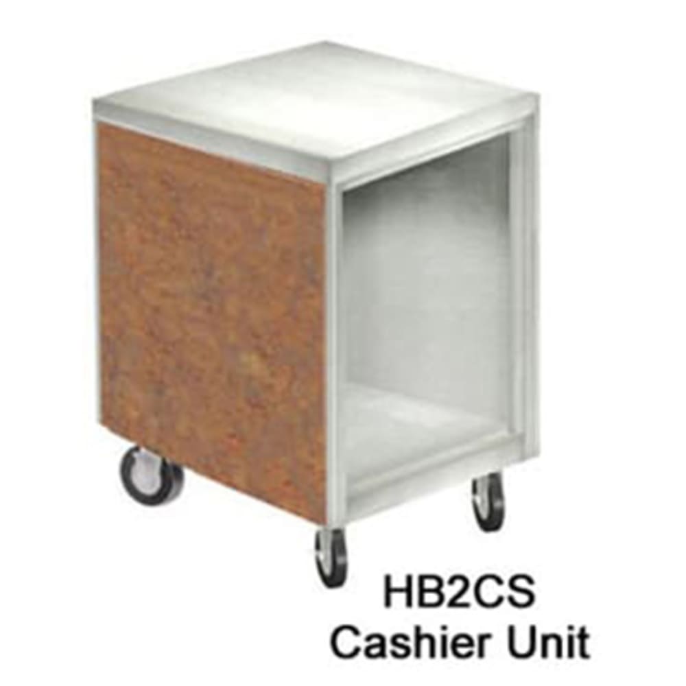 212-HB2CS50658 24 1/2"W Cash Register Stand w/ Stainless Top - 36"H, Beige Graphix