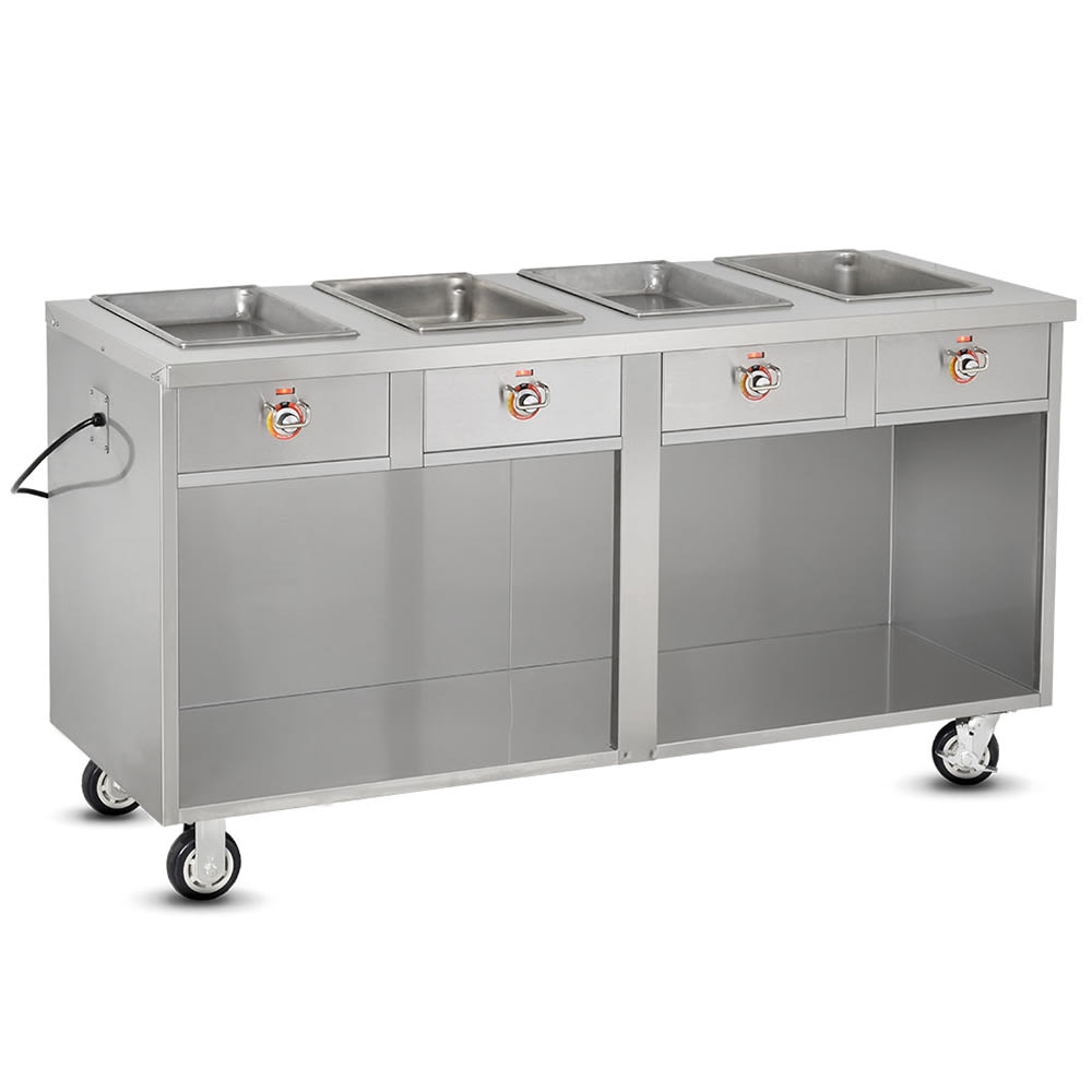 219-HLC4W61DRN120 68 3/4" Hot Food Table w/ (4) Wells & Undershelf, 120v