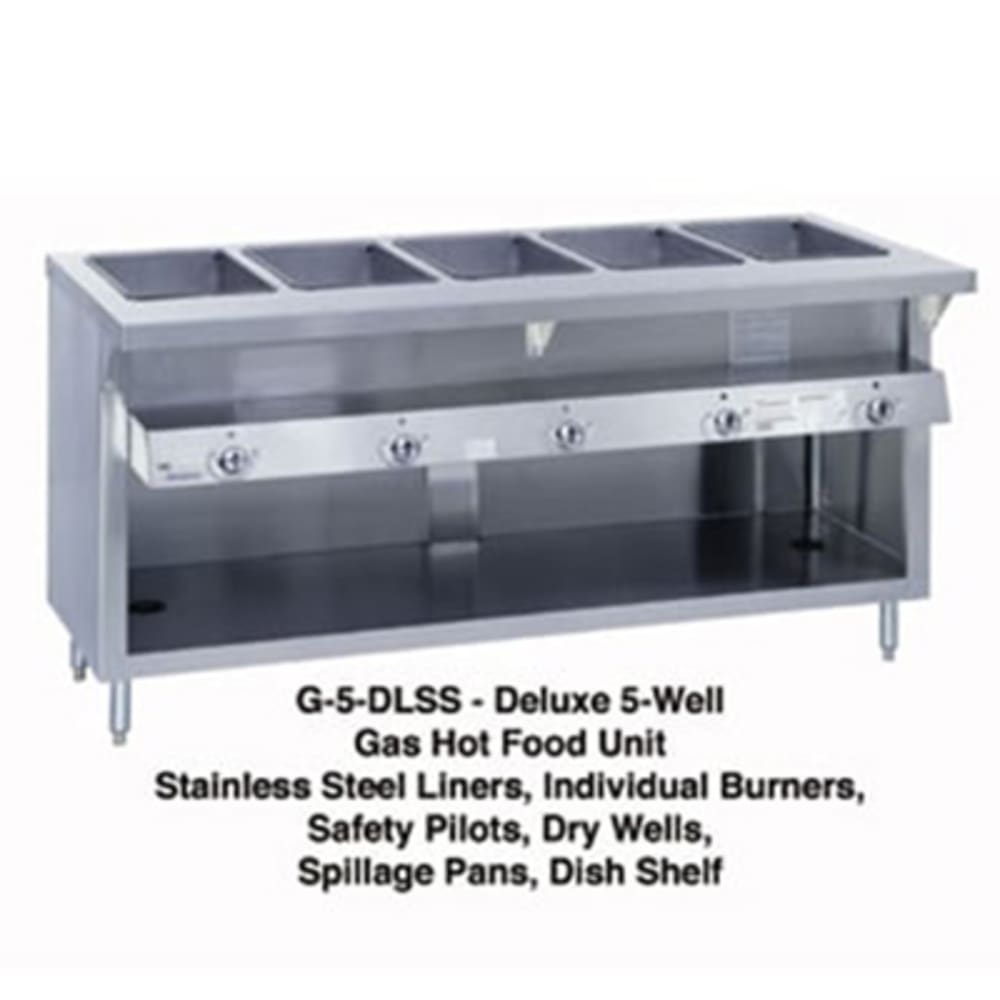 212-G3DLSSNG 46" Hot Food Table w/ (3) Wells & Cutting Board, Natural Gas