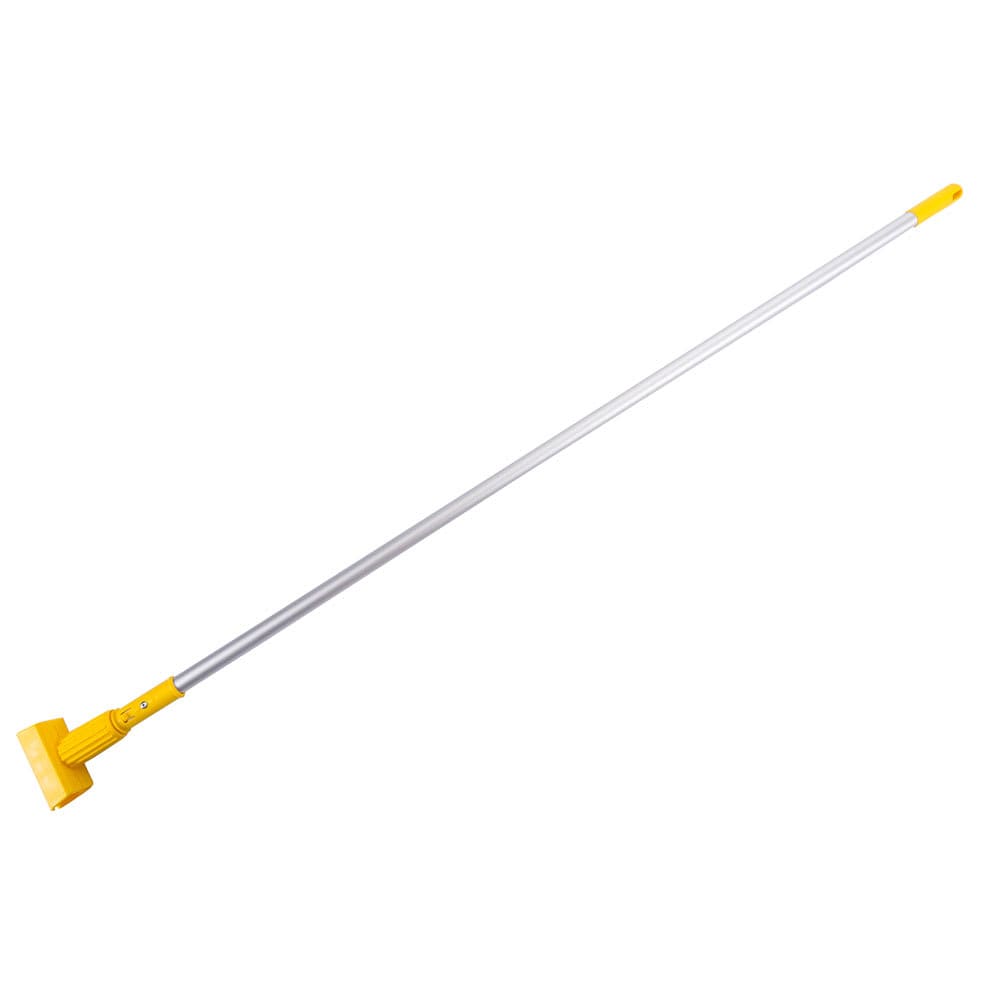 867-MFHANJAW 62" Gripper Wet Mop Handle - Plastic Jaws, Aluminum Handle