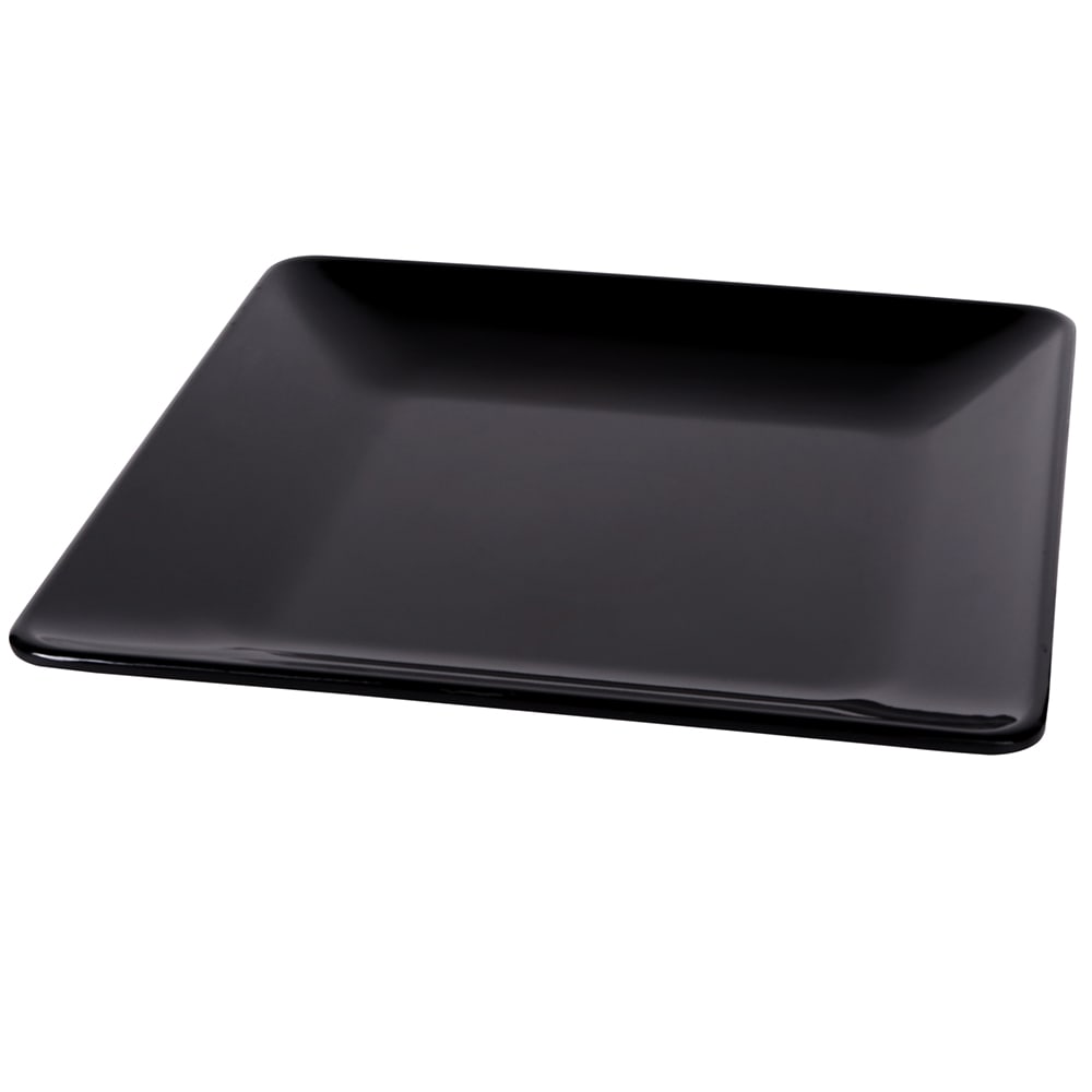 701-M1111SQB 11 1/2" Square Melamine Dinner Plate, Black