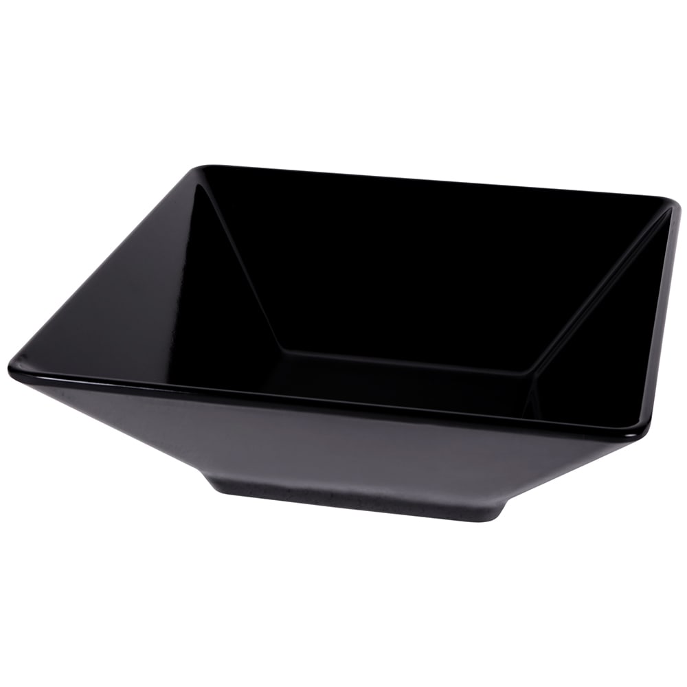 701-M1212SQB 4 3/4 qt Square Melamine Serving Bowl, Black