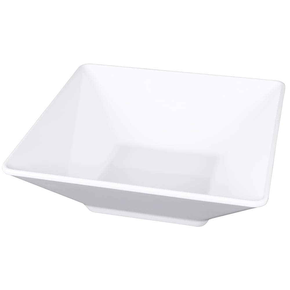 701-M1212SQNW 4 3/4 qt Square Melamine Serving Bowl, Display White