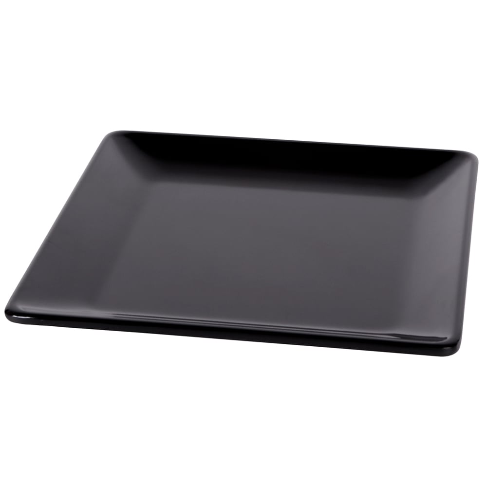 701-M99SQB 9" Square Melamine Dinner Plate, Black