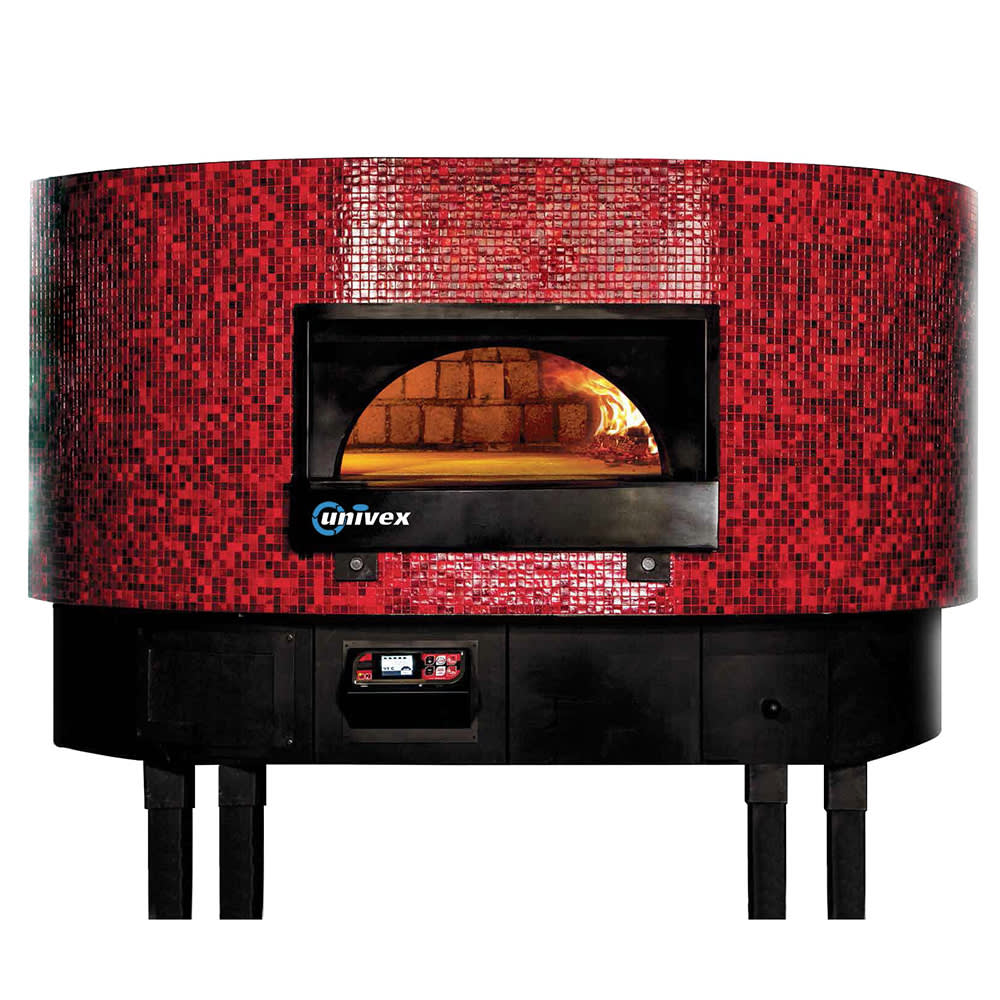 071-DOME47FTNG Rotating Pizza Oven w/ (6) 12" Pizza Capacity - Flat Exterior, Firebrick, Nat...