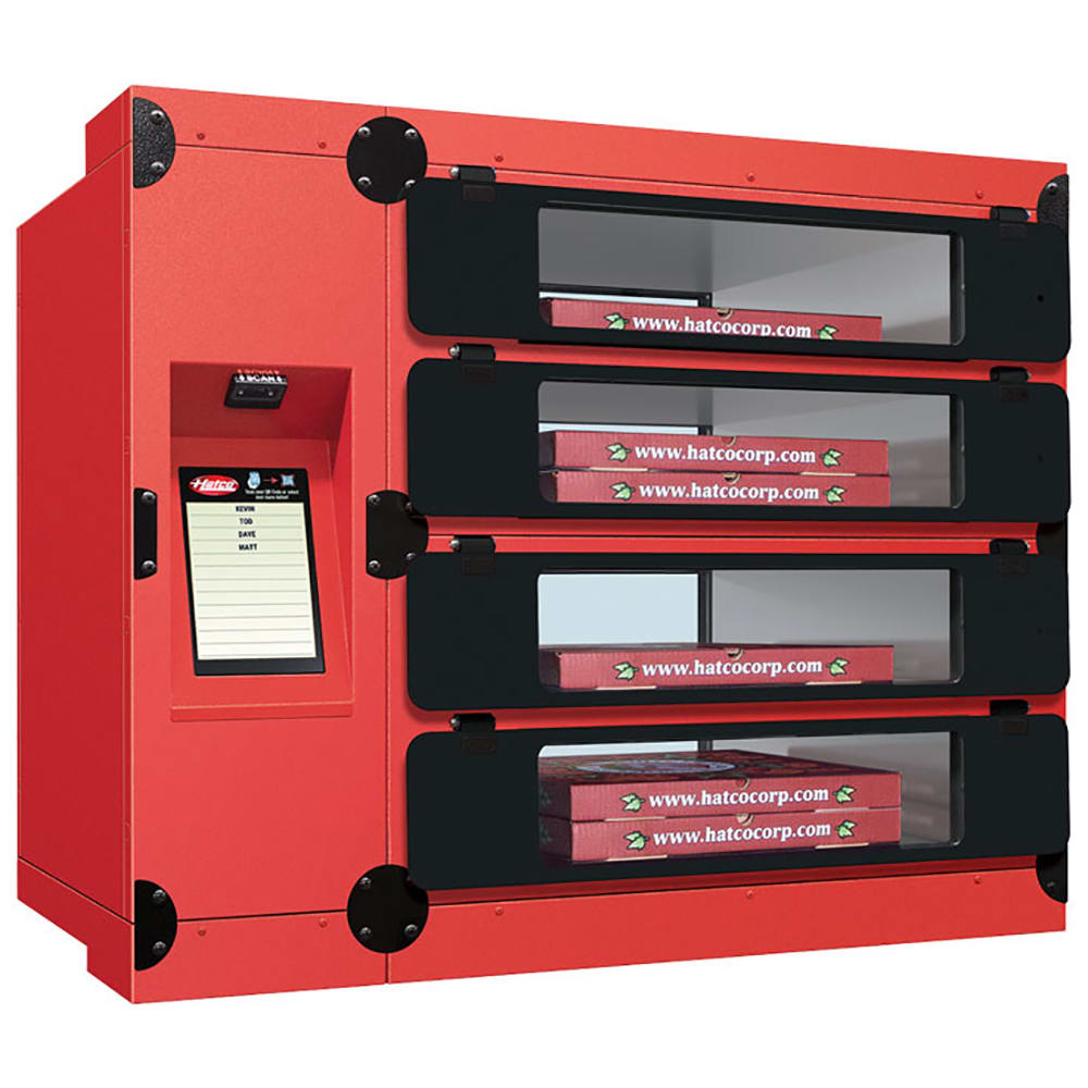 042-F2GBP12C Flav-R 2-Go® Built In Pizza Locker w/ (4) Lockers - Left Side Controls, Warm Red, 12...