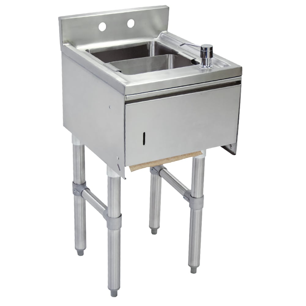 956-UB4211012HST12PG 12 1/2"W Underbar Dump Sink w/ 12"L x 12"W Bowl - Open Base,...