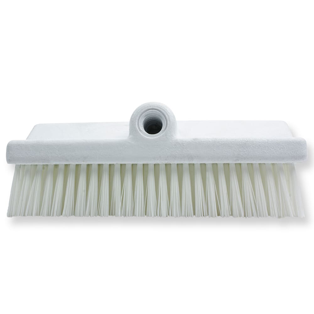 028-40423EC02 10" Floor Scrub Brush w/ White Polyester Bristles