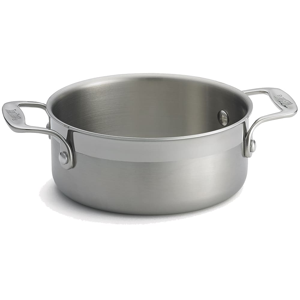 Tablecraft CW7006 4 qt Stainless Steel Sauce Pan w/ Loop Handles - Brushed