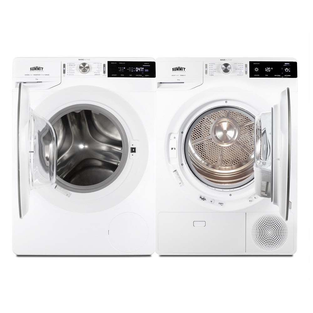 162-SLS24W4P Front Load Stackable Washer/Dryer Combo - 4 Prong Plug, White, 220v/1ph