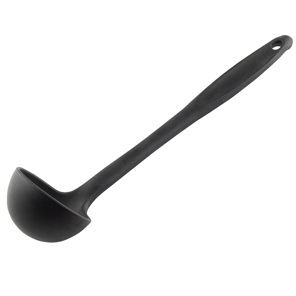 229-10051 2 oz Ladle - Black Silicone, Stainless Steel Core