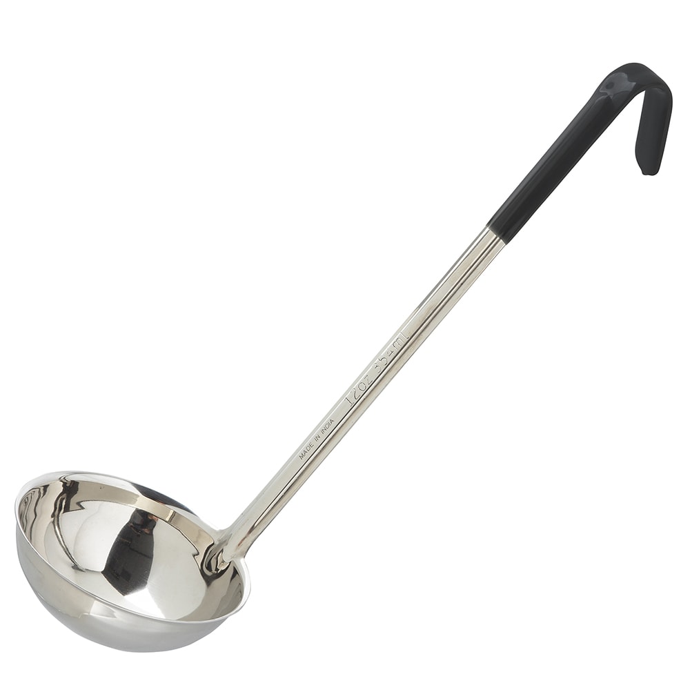 229-9712 12 oz Ladle - Stainless Steel, Black Vinyl Handle