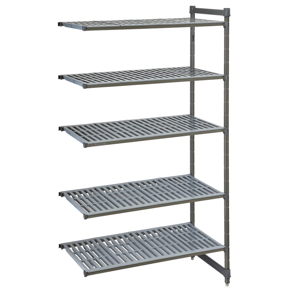 144-CBA183672V5580 36" NSF 5-Tier Heavy-Duty Plastic Shelving Unit - Camshelving® Basics Plu...