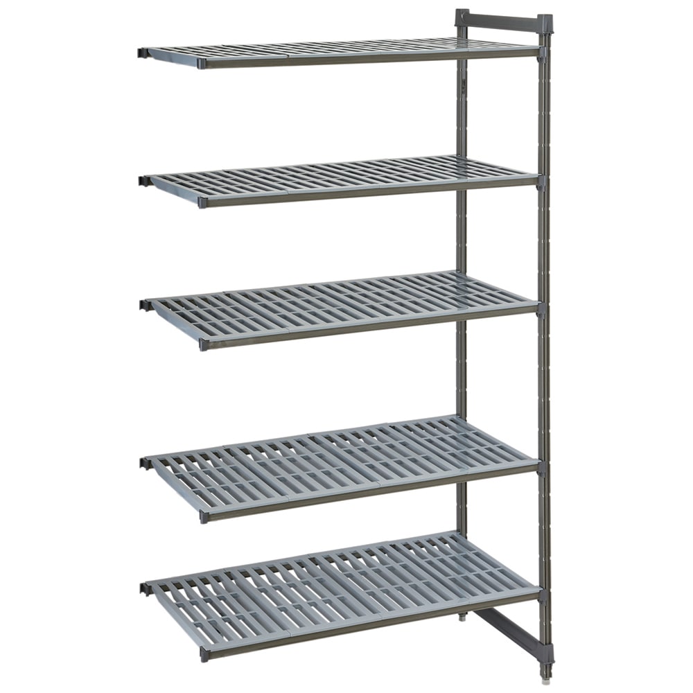 144-CBA184272V5580 Camshelving Basics Vented Add-On Shelf Kit - 5 Shelves, 42"L x 18"W...