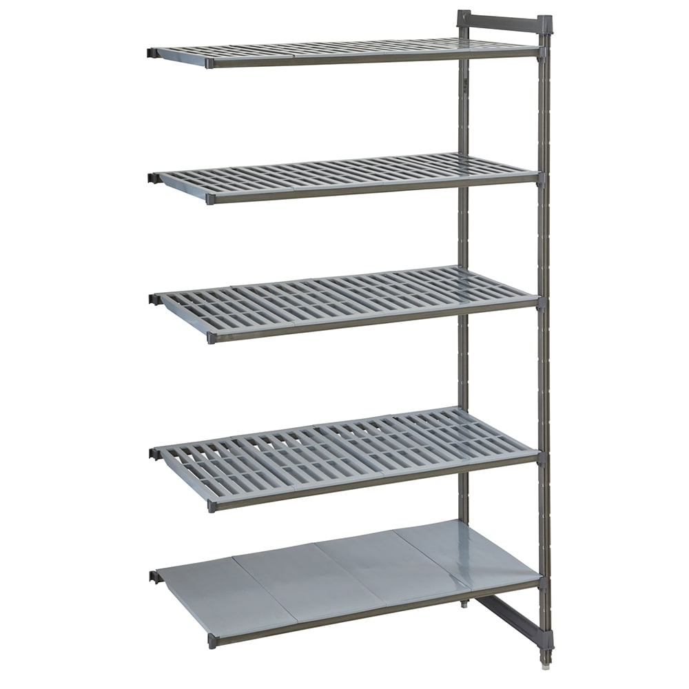 144-CBA184884VS5580 Camshelving Basics Vented/Solid Add-On Shelf Kit - 5 Shelves, 48"L x 18&...