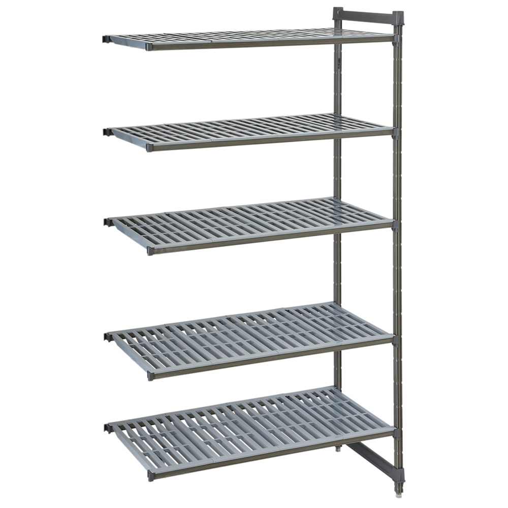 144-CBA184864V5580 Camshelving Basics Vented Add-On Shelf Kit - 5 Shelves, 48"L x 18"W...