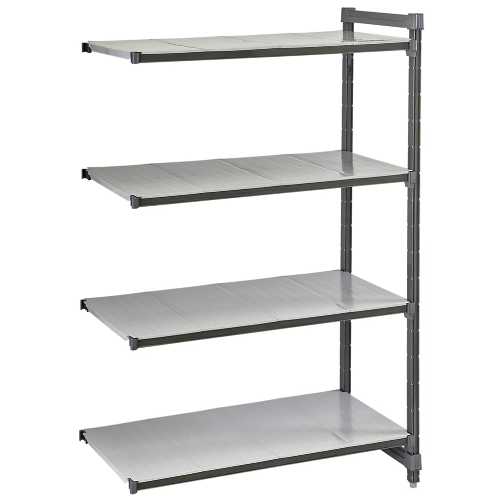 144-CBA184884S4580 48" NSF 4-Tier Polymer Shelf Kit - Camshelving® Basics Plus, 18"W, 8...