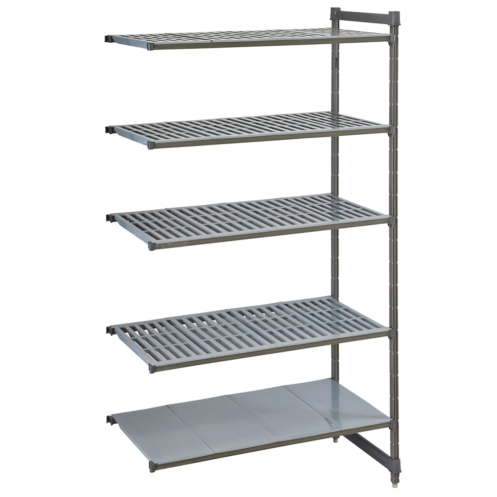 144-CBA186084VS5580 Camshelving Basics Vented/Solid Add-On Shelving Unit - 5 Shelves, 60"L x...