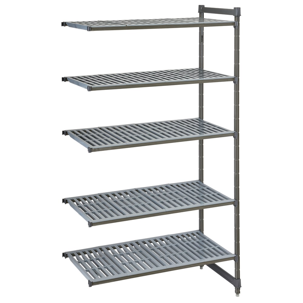 144-CBA213072V5580 Camshelving Basics Vented Add-On Shelf Kit - 5 Shelves, 30"L x 21"W...