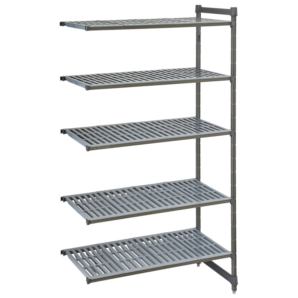 144-CBA186084V5580 Camshelving Basics Vented Add-On Shelf Kit - 5 Shelves, 60"L x 18"W...