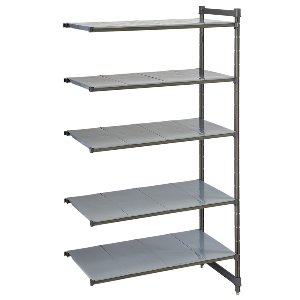 144-CBA185484S5580 Camshelving Basics Solid Add-On Shelf Kit - 5 Shelves, 54"L x 18"W x...