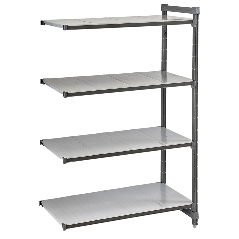 144-CBA186064S4580 60" NSF 4-Tier Heavy-Duty Plastic Shelving Unit - Camshelving® Basics Plu...