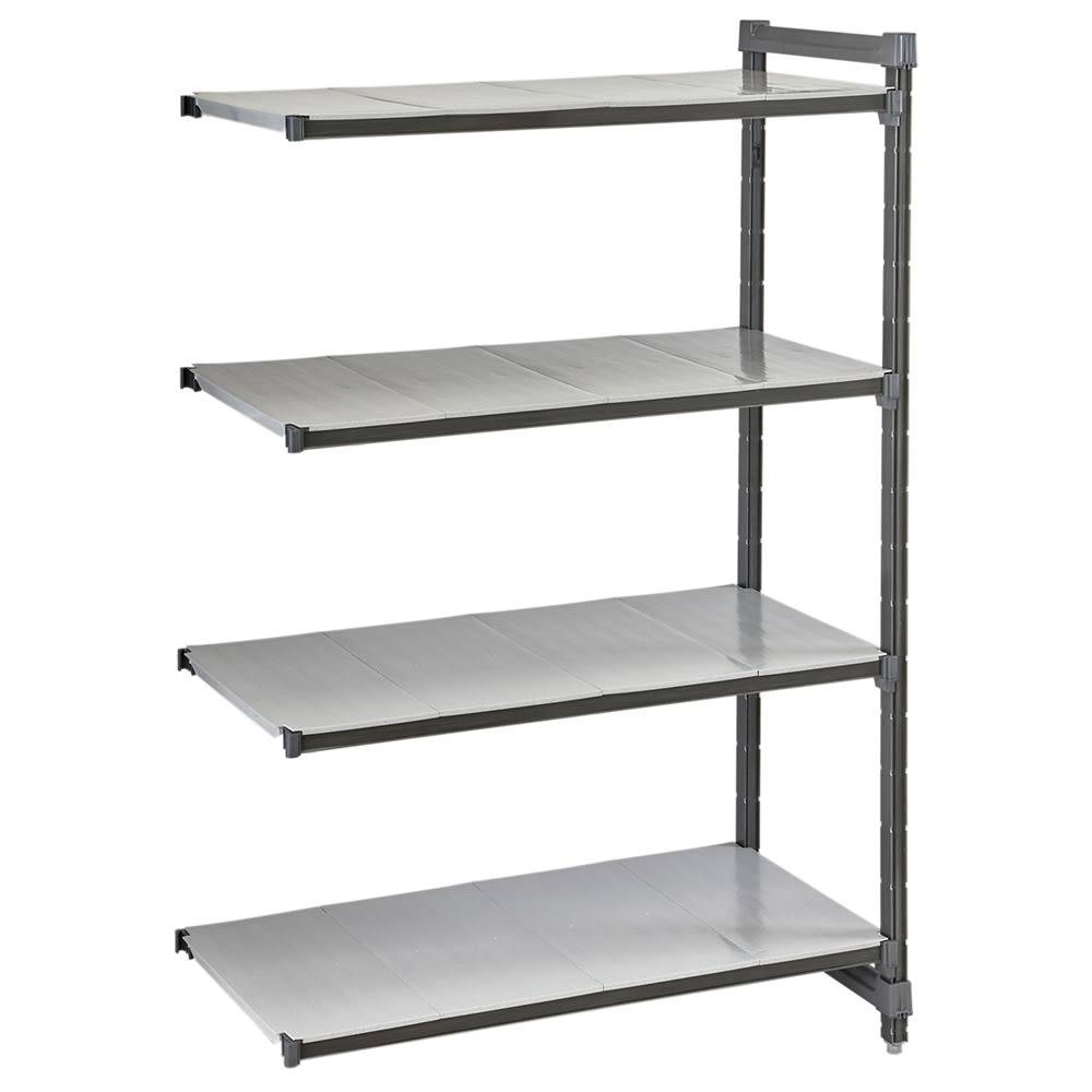 144-CBA246084S4580 60" NSF 4-Tier Heavy-Duty Plastic Shelving Unit - Camshelving® Basics Plu...