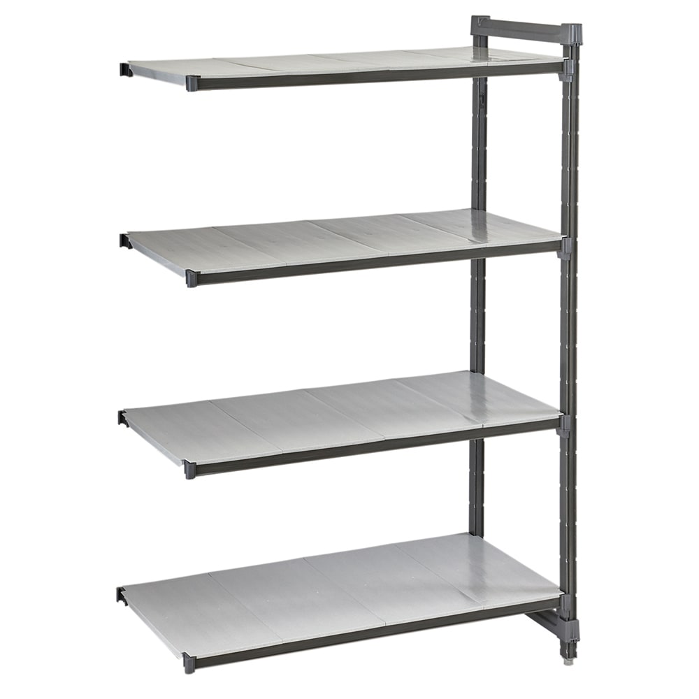 144-CBA185472S4580 Camshelving Basics Solid Add-On Shelf Kit - 4 Shelves, 54"L x 18"W x...