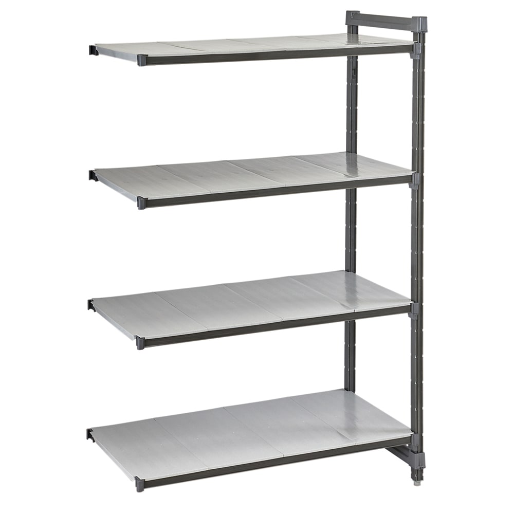 144-CBA213664S4580 36" NSF 4-Tier Heavy-Duty Plastic Shelving Unit - Camshelving® Basics Plu...