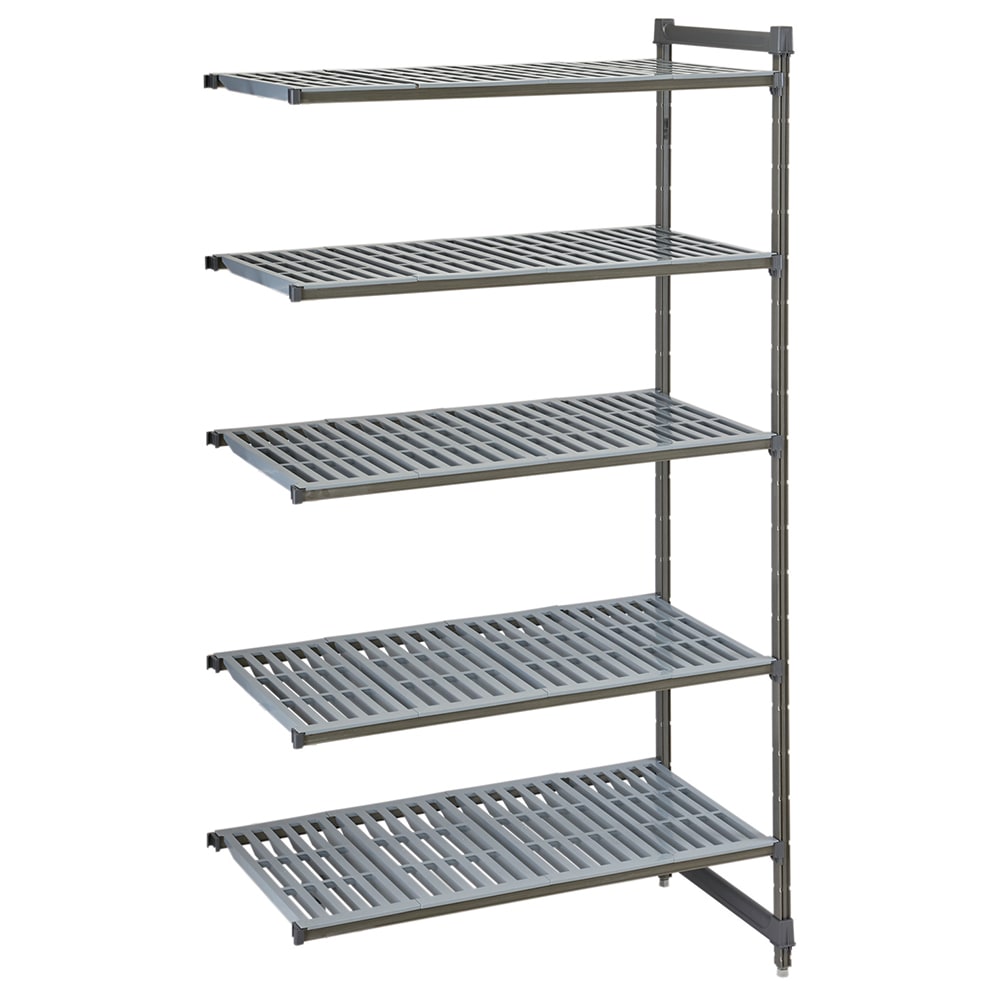 144-CBA213672V5580 Camshelving Basics Vented Add-On Shelf Kit - 5 Shelves, 36"L x 21"W...