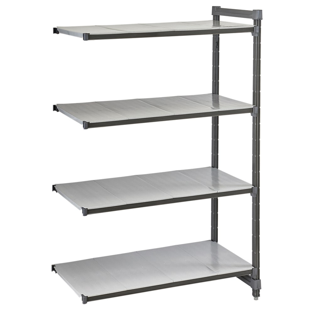 144-CBA213684S4580 36" NSF 4-Tier Polymer Shelf Kit - Camshelving® Basics Plus, 21"W, 8...
