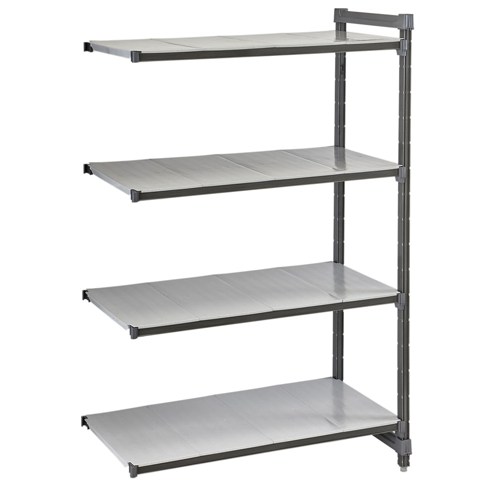 144-CBA246072S4580 60" NSF 4-Tier Heavy-Duty Plastic Shelving Unit - Camshelving® Basics Plu...