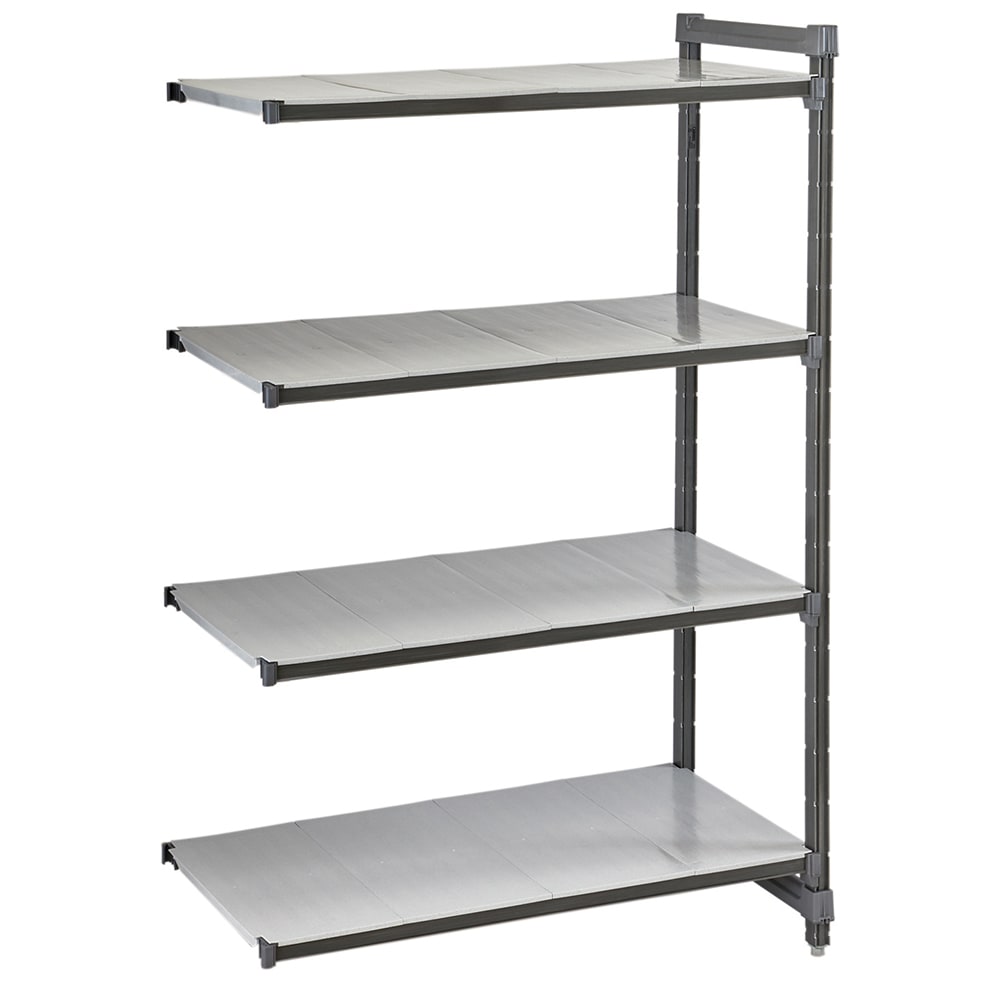 144-CBA214264S4580 42" NSF 4-Tier Heavy-Duty Plastic Shelving Unit - Camshelving® Basics Plu...