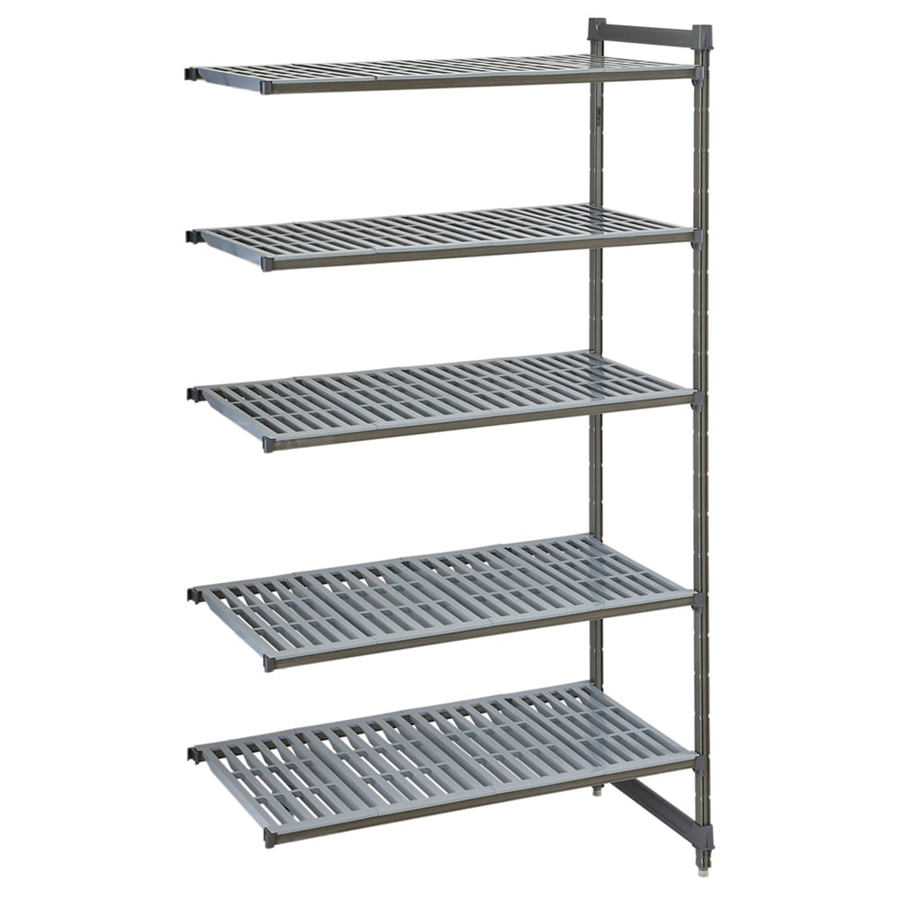 144-CBA246072V5580 60" NSF 5-Tier Heavy-Duty Plastic Shelving Unit - Camshelving® Basics Plu...