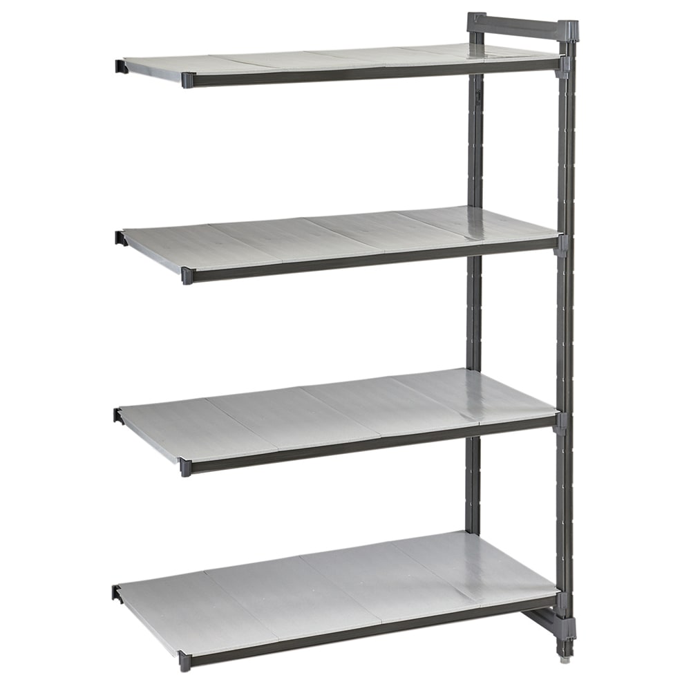 144-CBA244864S4580 48" NSF 4-Tier Heavy-Duty Plastic Shelving Unit - Camshelving® Basics Plu...