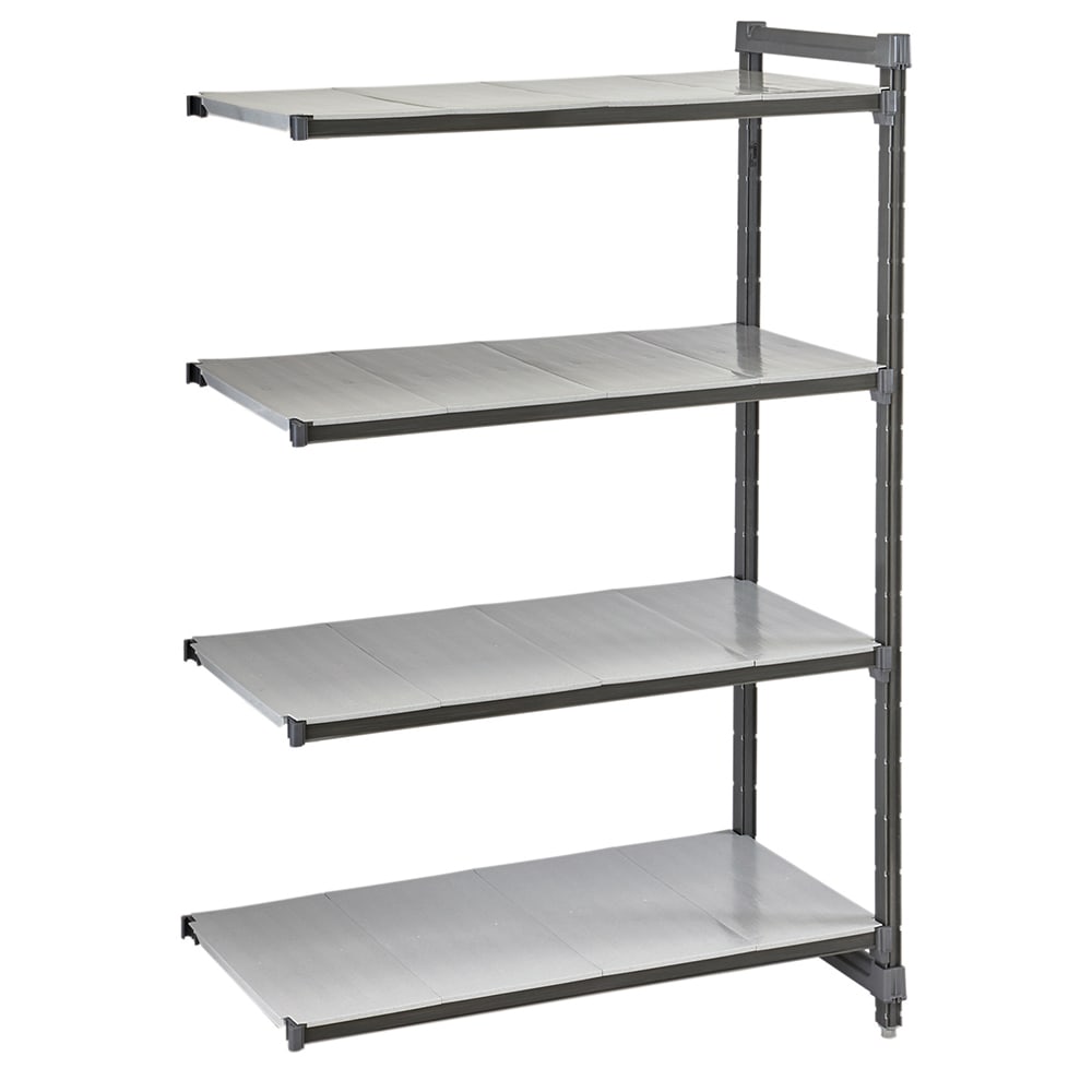 144-CBA244272S4580 42" NSF 4-Tier Heavy-Duty Plastic Shelving Unit - Camshelving® Basics Plu...