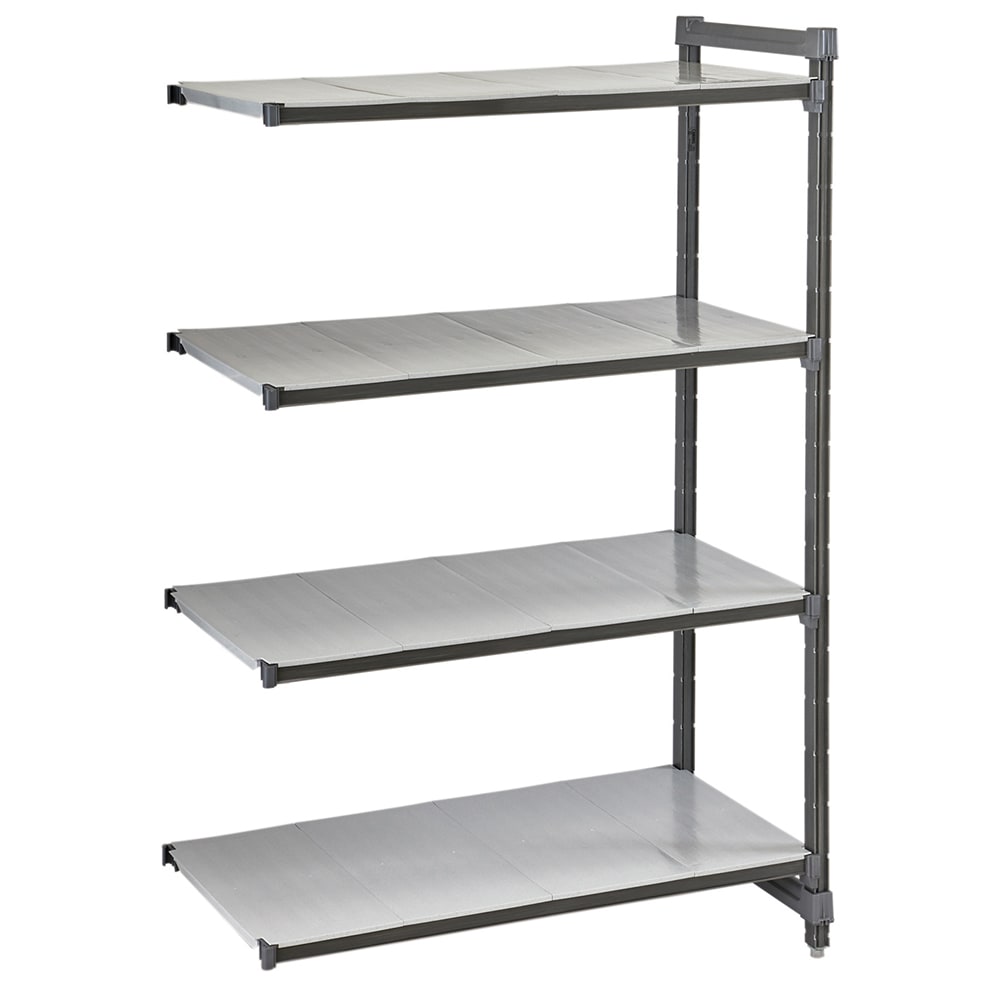 144-CBA243684S4580 36" NSF 4-Tier Heavy-Duty Plastic Shelving Unit - Camshelving® Basics Plu...